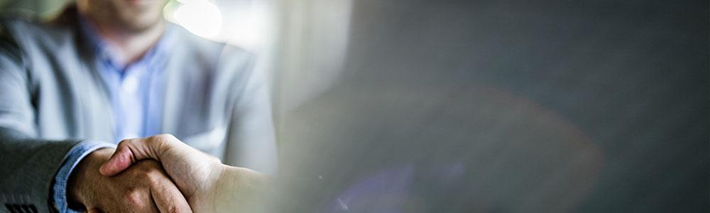 Two people shaking hands